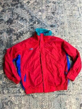 VTG 90s Columbia Men's Radial Sleeve Bugaboo Shell Jacket Color Block Sz L USA